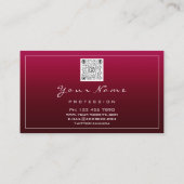 Carte De Visite Maquillage permanent Beauté Kiss Lips QR LOGO Roug (Dos)