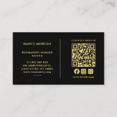 Carte De Visite Maquillage Permanent Black Gold (Dos)