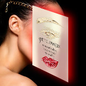 Carte De Visite Maquillage permanent Lash Brow QRCode Gold Rouge B