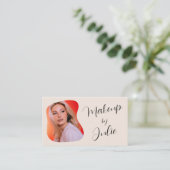 Carte De Visite Maquillage photo écriture noire (Debout devant)
