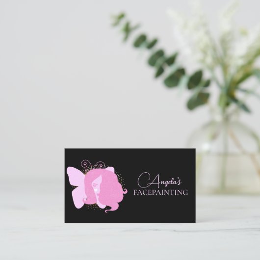 Carte De Visite Maquillage pour femme papillon (Debout devant)