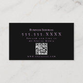 Carte De Visite Maquillage pour femme papillon facepainant code QR (Dos)
