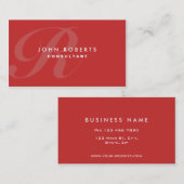 Carte De Visite Maquillage professionnel Artiste Élégant Monogramm (Devant / Derrière)