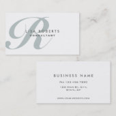 Carte De Visite Maquillage professionnel Artiste Élégant Monogramm (Devant / Derrière)