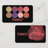 Carte De Visite Maquillage professionnel Artiste et beauté Médias (Devant / Derrière)