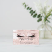 Carte De Visite Maquillage professionnel Artiste rose Eyelash Exte (Debout devant)