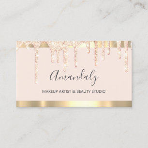 Carte De Visite Maquillage professionnel Artiste Rose Gold Drives