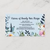 Carte De Visite Maquillage professionnel Boho rose floral de (Dos)