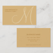 Carte De Visite Maquillage professionnel Elégant Monogramme Artist (Devant / Derrière)