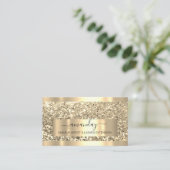Carte De Visite Maquillage professionnel Event Planer Gold (Debout devant)