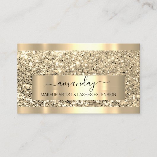 Carte De Visite Maquillage professionnel Event Planer Gold (Devant)