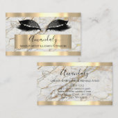 Carte De Visite Maquillage professionnel Extension Eyelash Marbre (Devant / Derrière)
