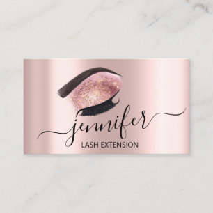 Carte De Visite Maquillage professionnel Eyelash MUA Brows Pinky