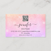 Carte De Visite Maquillage professionnel Eyelash QR Code Holograph (Dos)