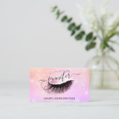 Carte De Visite Maquillage professionnel Eyelash QR Code Holograph (Debout devant)