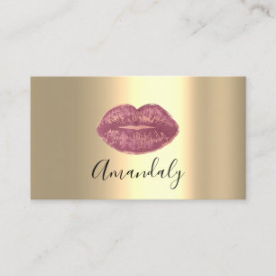 Carte De Visite Maquillage professionnel Kiss Lips Pink Lux
