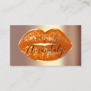 Carte De Visite Maquillage professionnel Lips Coral Gold Kiss