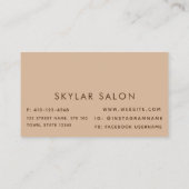 Carte De Visite Maquillage professionnel pour cheveux Brown et bro (Dos)