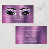 Carte De Visite Maquillage Purple Fumé Moins Gris Eyelash (Devant / Derrière)