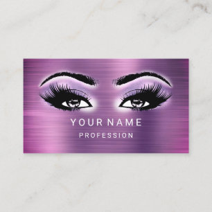 Carte De Visite Maquillage Purple Fumé Moins Gris Eyelash