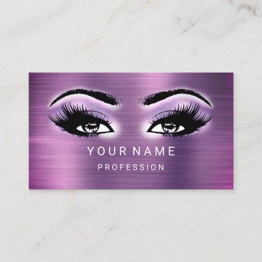 Carte De Visite Maquillage Purple Fumé Moins Gris Eyelash (Devant)