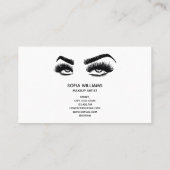 Carte De Visite Maquillage Roll Eye Beauté Salon Lash Extension (Dos)