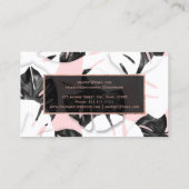 Carte De Visite Maquillage rose blanc d'or d'oeufs de noir moderne (Dos)