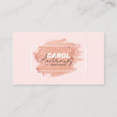 Carte De Visite Maquillage rose Brown Artiste Lashes Brosses Salon (Dos)