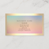 Carte De Visite Maquillage rose de trame dorée Ombre métal rose (Dos)