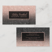 Carte De Visite Maquillage rose d'ombre de noir de parties (Devant / Derrière)