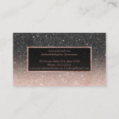 Carte De Visite Maquillage rose d'ombre de noir de parties (Dos)