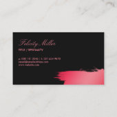 Carte De Visite Maquillage rose et noir de traçage (Dos)