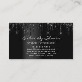 Carte De Visite Maquillage rose Eyelash Black Drivers Professionne (Dos)