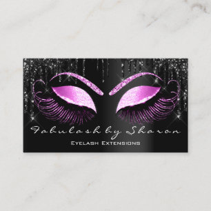 Carte De Visite Maquillage rose Eyelash Black Drives Professionnel