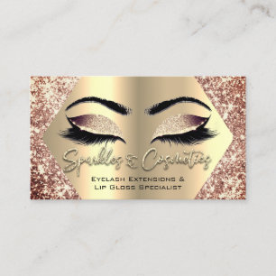 Carte De Visite Maquillage Rose Eyelash Extensions Lip Gloss Hilto