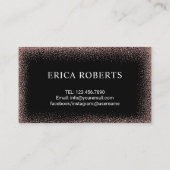 Carte De Visite Maquillage Rose Gold Crown Eyelash Salon (Dos)