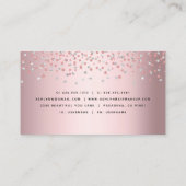 Carte De Visite Maquillage salon de coiffure or rose moderne tenda (Dos)