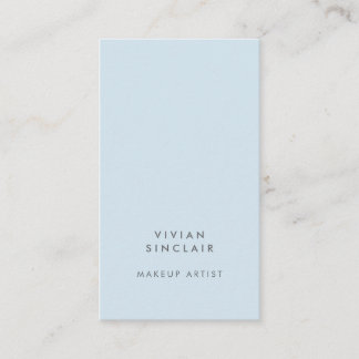 Carte De Visite Maquillage Salon Moderne Minimaliste Élégant Bleu