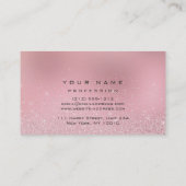 Carte De Visite Maquillage Silver rose Verre Marbre Lashes Parties (Dos)