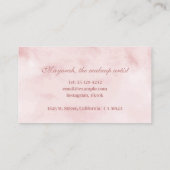 Carte De Visite Maquillage simple rose doux (Dos)