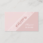 Carte De Visite Maquillage simple rose doux (Devant)