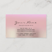 Carte De Visite Maquillage sourcils froncés Rose Ombre rose (Dos)