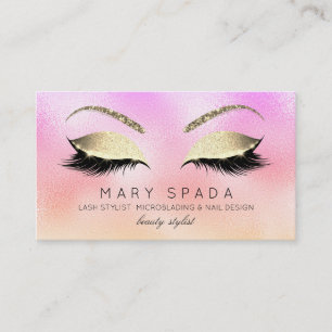 Carte De Visite Maquillage sourcils Parties scintillant diamant or