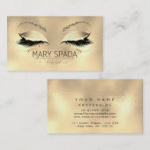 Carte De Visite Maquillage sourcils Parties scintillant diamant Or (Devant / Derrière)