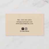 Carte De Visite Maquillage spirale or moderne Artiste Salon de che (Dos)