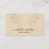 Carte De Visite Maquillage spirale or moderne Artiste Salon de che (Devant)