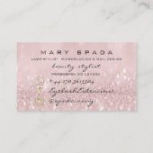 Carte De Visite Maquillage Studio Eyebrosses Lashes SPAS Rose (Dos)