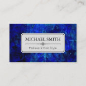 Carte De Visite Maquillage Style cheveux bleu moderne Abstrait (Devant)