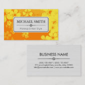 Carte De Visite Maquillage Style Cheveux Moderne Rétro Motif Flora (Devant / Derrière)