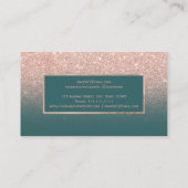 Carte De Visite Maquillage turquoise d'ombre de faux de parties (Dos)